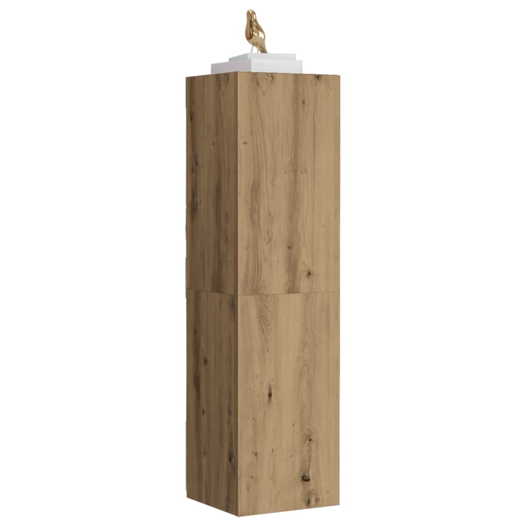 Meuble TV Suspendu Effet Chêne Artisanal - 110 cm-Mon Meuble TV-chêne artisanal-110 cm-1-1