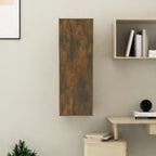 Meuble TV Suspendu Effet Chêne Artisanal - 110 cm-Mon Meuble TV-Chêne fumé-90 cm-1-48
