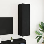 Meuble TV Suspendu Effet Chêne Artisanal - 110 cm-Mon Meuble TV-Chêne noir-110 cm-1-30