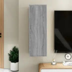 Meuble TV Suspendu Effet Chêne Artisanal - 110 cm-Mon Meuble TV-Sonoma gris-90 cm-1-49