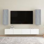 Meuble TV Suspendu Effet Chêne Artisanal - 110 cm-Mon Meuble TV-Sonoma gris-90 cm-2-38