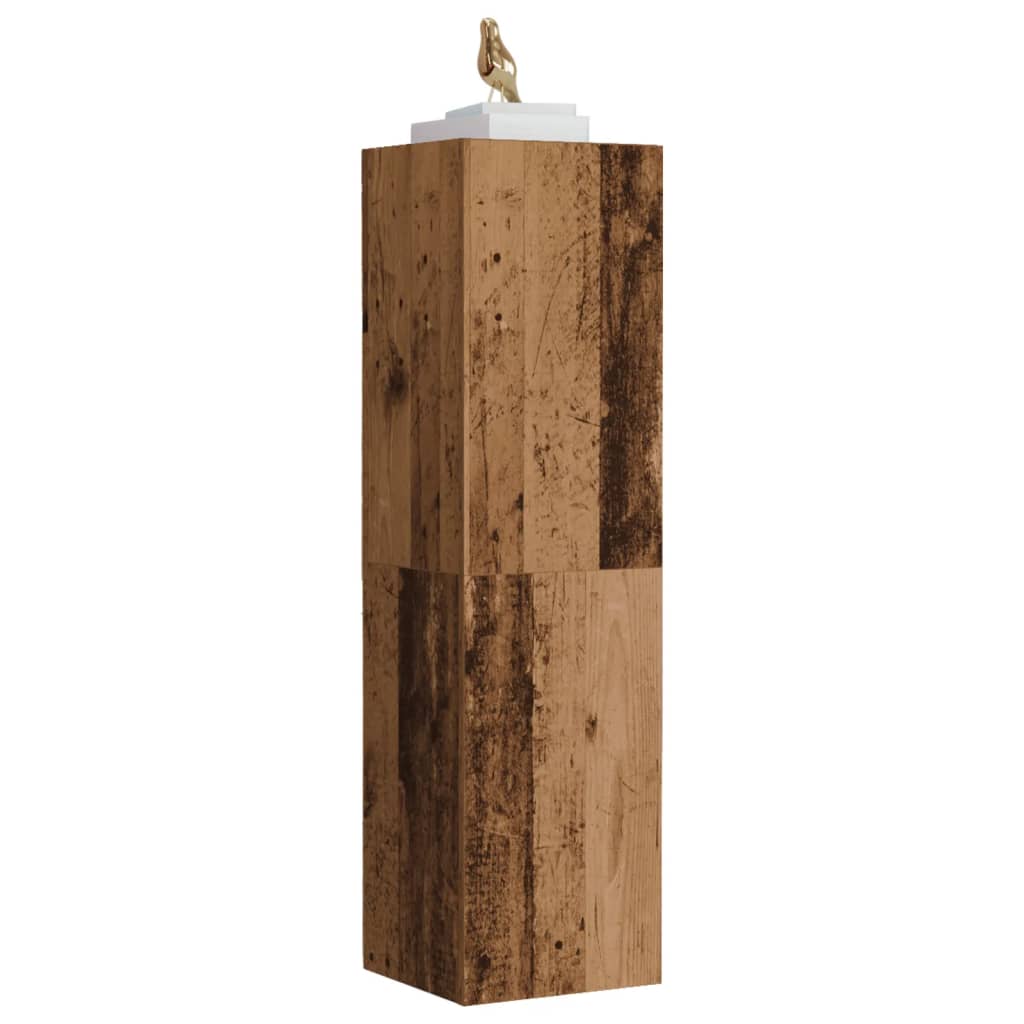 Meuble TV Suspendu Effet Chêne Artisanal - 110 cm-Mon Meuble TV-Vieux bois-110 cm-1-12