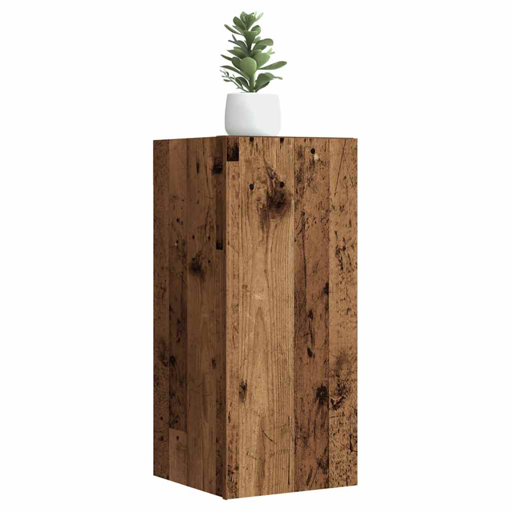 Meuble TV Suspendu Effet Chêne Artisanal - 110 cm-Mon Meuble TV-Vieux bois-60 cm-2-39