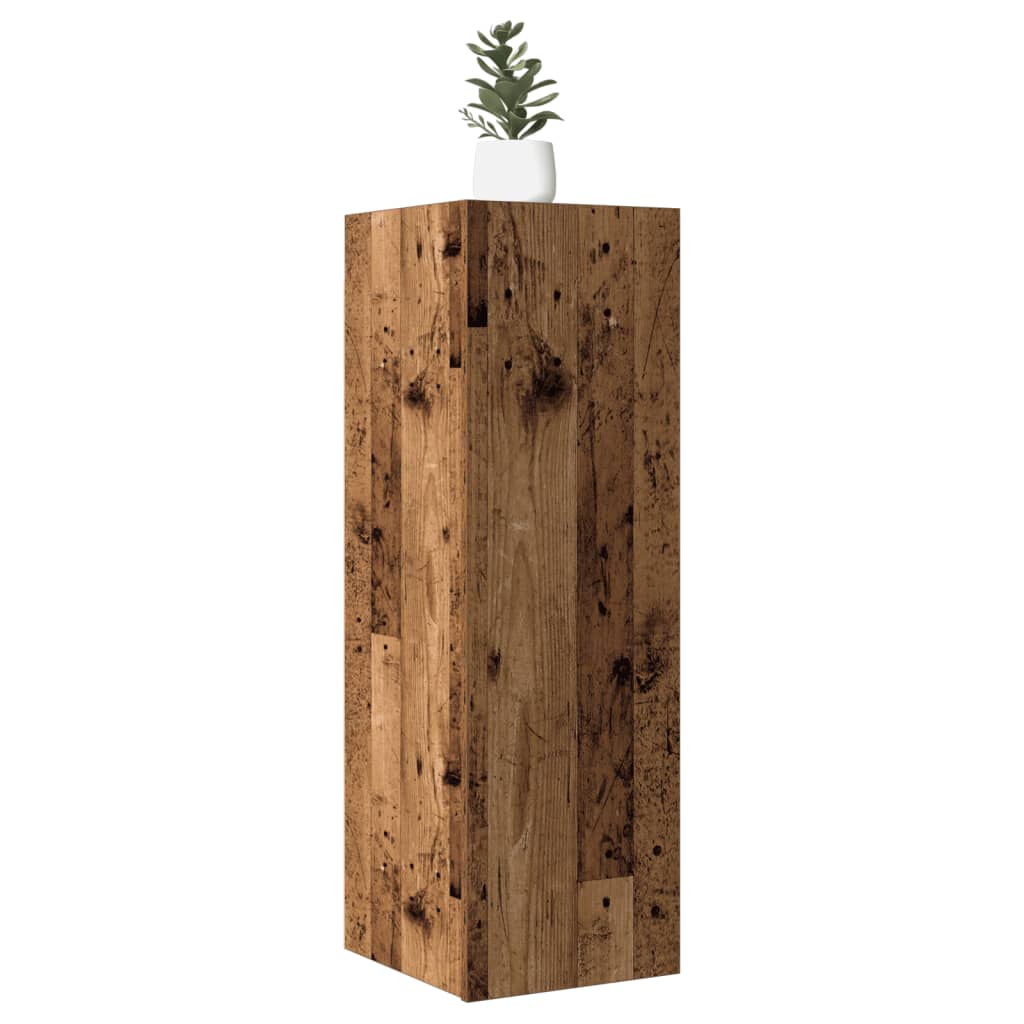 Meuble TV Suspendu Effet Chêne Artisanal - 110 cm-Mon Meuble TV-Vieux bois-90 cm-1-11