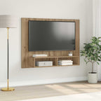 Meuble TV Suspendu Effet Chêne Artisanal - 120 cm-Mon Meuble TV-2