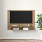 Meuble TV Suspendu Effet Chêne Artisanal - 120 cm-Mon Meuble TV-4