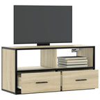 Meuble TV Suspendu Effet Chêne et Métal - 80 cm-Mon Meuble TV-Chêne sonoma-80 cm-1-24