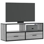 Meuble TV Suspendu Effet Chêne et Métal - 80 cm-Mon Meuble TV-Sonoma gris-100 cm-1-14