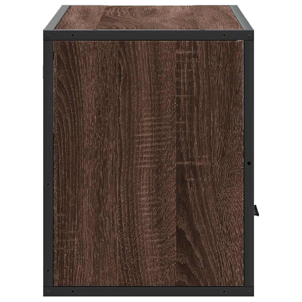 Meuble TV Suspendu Effet Chêne et Métal - 80 cm-Mon Meuble TV-Sonoma gris-100 cm-1-5