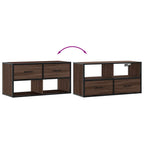Meuble TV Suspendu Effet Chêne et Métal - 80 cm-Mon Meuble TV-Sonoma gris-100 cm-1-7