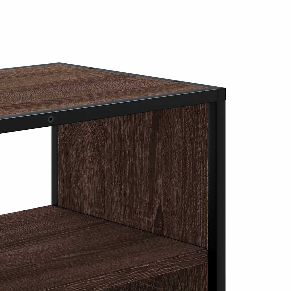 Meuble TV Suspendu Effet Chêne et Métal - 80 cm-Mon Meuble TV-Sonoma gris-100 cm-1-8
