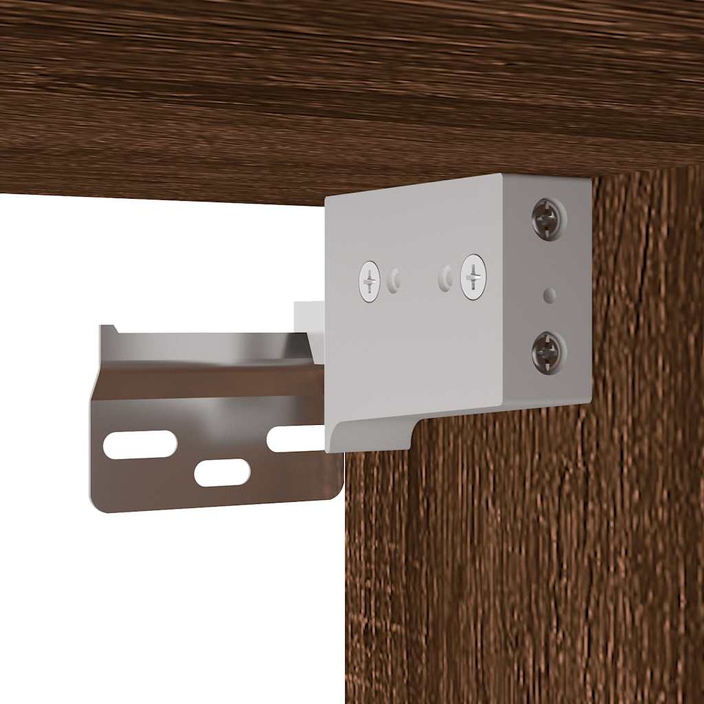 Meuble TV Suspendu Effet Chêne et Métal - 80 cm-Mon Meuble TV-Sonoma gris-100 cm-1-9