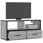 Meuble TV Suspendu Effet Chêne et Métal - 80 cm-Mon Meuble TV-Sonoma gris-80 cm-1-23
