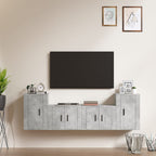 Meuble TV Suspendu Effet Sonoma Gris - 180 cm-Mon Meuble TV-Gris béton-4-12