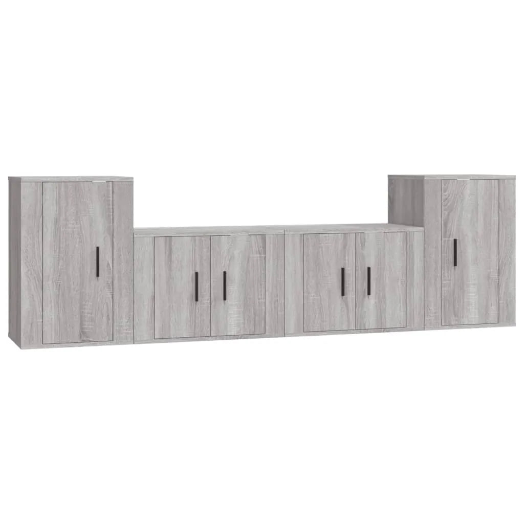 Meuble TV Suspendu Effet Sonoma Gris - 180 cm-Mon Meuble TV-Gris béton-4-2
