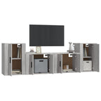 Meuble TV Suspendu Effet Sonoma Gris - 180 cm-Mon Meuble TV-Gris béton-4-3