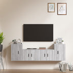 Meuble TV Suspendu Effet Sonoma Gris - 180 cm-Mon Meuble TV-Sonoma gris-4-1