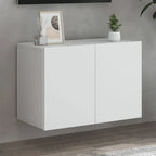 Meuble TV Suspendu Effet Vieux Bois - 100 cm-Mon Meuble TV-Blanc-60 cm-1-22