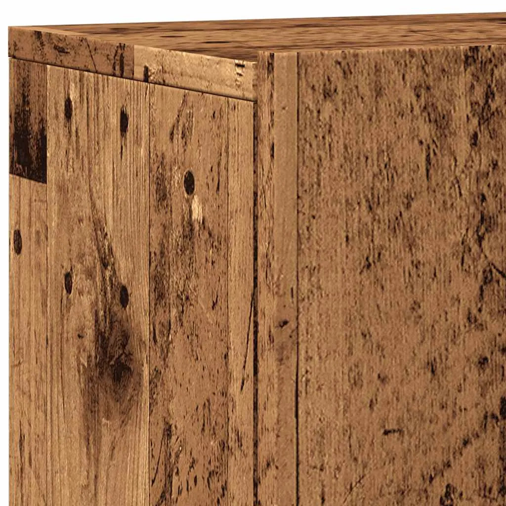 Meuble TV Suspendu Effet Vieux Bois - 100 cm-Mon Meuble TV-Chêne fumé-80 cm-1-9