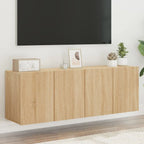 Meuble TV Suspendu Effet Vieux Bois - 100 cm-Mon Meuble TV-Chêne sonoma-60 cm-2-42