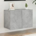 Meuble TV Suspendu Effet Vieux Bois - 100 cm-Mon Meuble TV-Gris béton-60 cm-1-19