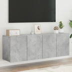 Meuble TV Suspendu Effet Vieux Bois - 100 cm-Mon Meuble TV-Gris béton-60 cm-2-37