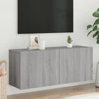Meuble TV Suspendu Effet Vieux Bois - 100 cm-Mon Meuble TV-Sonoma gris-100 cm-1-13