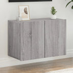 Meuble TV Suspendu Effet Vieux Bois - 100 cm-Mon Meuble TV-Sonoma gris-60 cm-1-27
