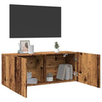 Meuble TV Suspendu Effet Vieux Bois - 100 cm-Mon Meuble TV-Vieux bois-100 cm-1-3