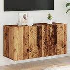 Meuble TV Suspendu Effet Vieux Bois - 100 cm-Mon Meuble TV-Vieux bois-80 cm-1-31