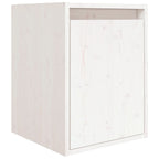 Meuble TV Suspendu en Bois Massif Blanc - 3 Pièces-Mon Meuble TV-Blanc-5