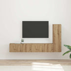 Meuble TV Suspendu en L Couleur Gris Sonoma - 3 Pièces-Mon Meuble TV-Chêne artisanal-19