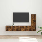 Meuble TV Suspendu en L Couleur Gris Sonoma - 3 Pièces-Mon Meuble TV-Chêne fumé-17
