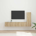 Meuble TV Suspendu en L Couleur Gris Sonoma - 3 Pièces-Mon Meuble TV-Chêne sonoma-14