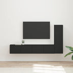 Meuble TV Suspendu en L Couleur Gris Sonoma - 3 Pièces-Mon Meuble TV-Noir-21