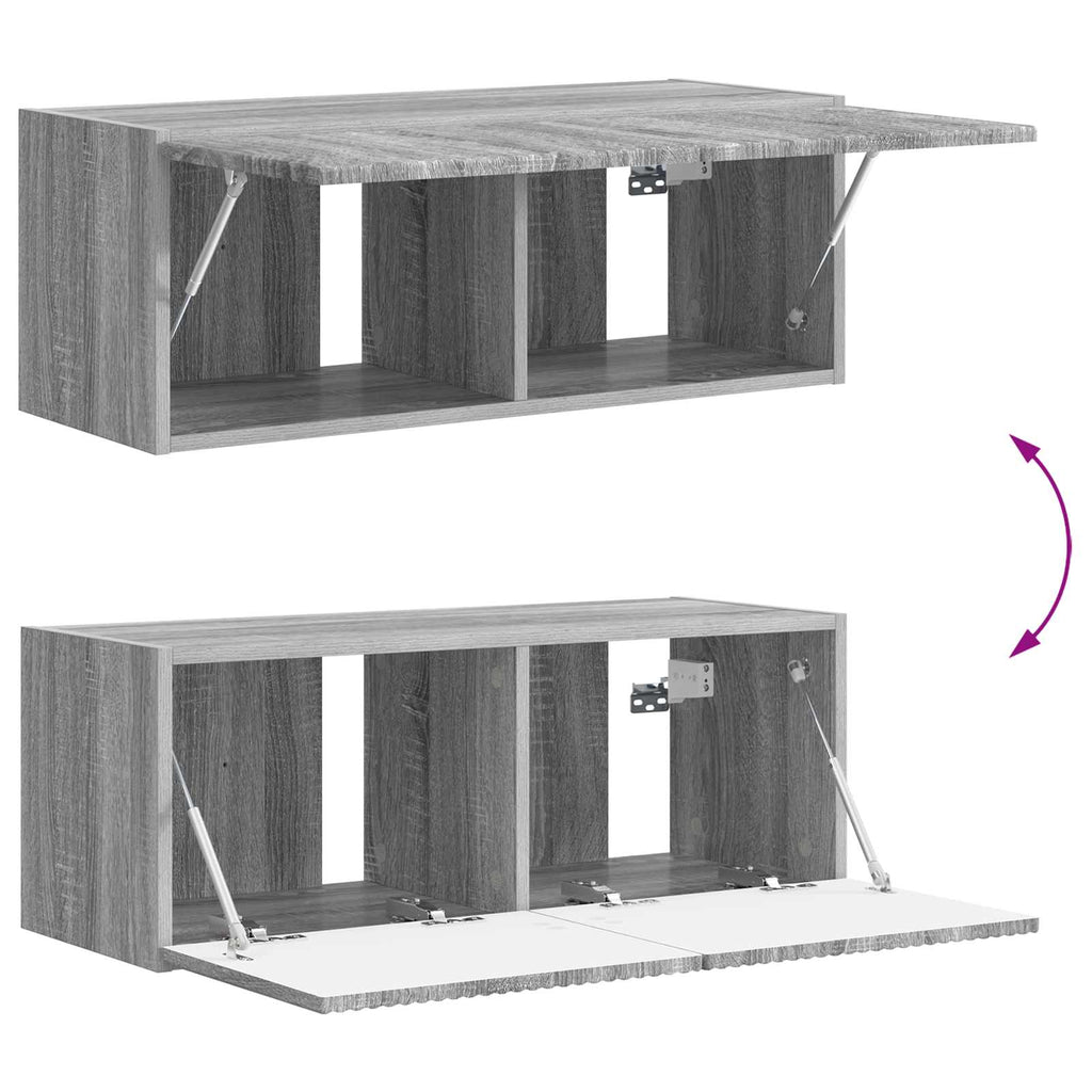 Meuble TV Suspendu en L Couleur Gris Sonoma - 3 Pièces-Mon Meuble TV-Sonoma gris-8
