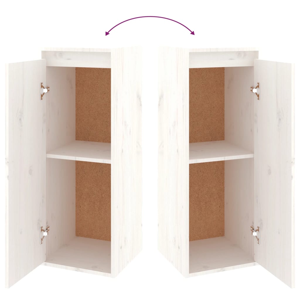 Meuble TV Suspendu en Pin Massif Blanc - 200 cm-Mon Meuble TV-Blanc-8