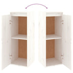 Meuble TV Suspendu en Pin Massif Blanc - 200 cm-Mon Meuble TV-Blanc-8