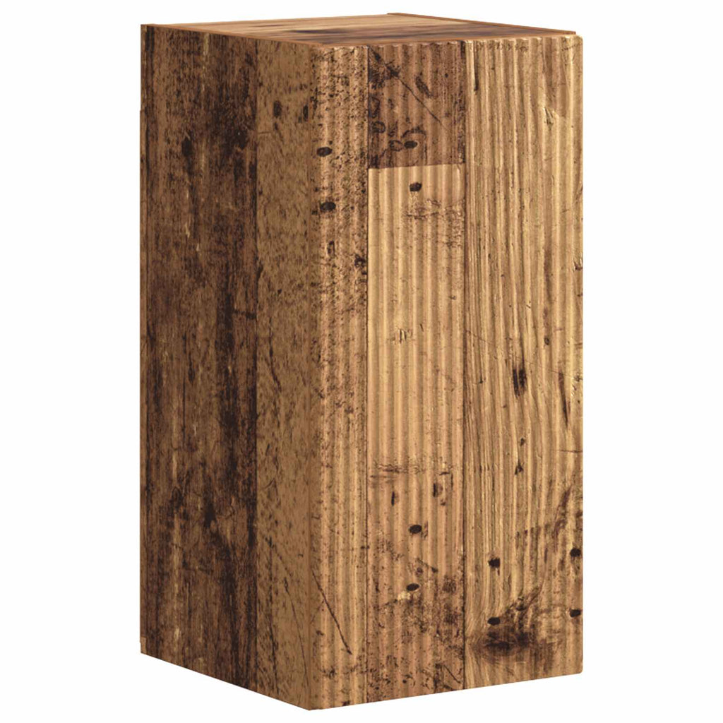 Meuble TV Suspendu en U Effet Bois Ancien - 4 Pièces-Mon Meuble TV-Bois ancien-7