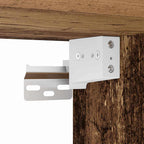 Meuble TV Suspendu et Étagère Effet Bois Ancien - 4 Pièces-Mon Meuble TV-Bois ancien-90 cm-12