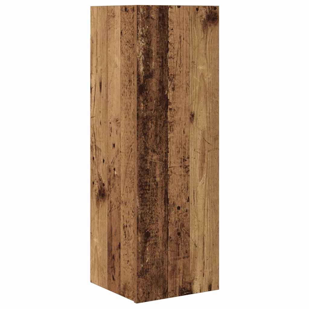 Meuble TV Suspendu et Étagère Effet Bois Ancien - 4 Pièces-Mon Meuble TV-Bois ancien-90 cm-5