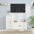 Meuble TV Suspendu Finition Chêne Fumé - 120 cm-Mon Meuble TV-Blanc-13