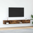 Meuble TV Suspendu Finition Sonoma Gris - 100 cm-Mon Meuble TV-Chêne fumé-100 cm-2-41