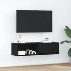 Meuble TV Suspendu Finition Sonoma Gris - 100 cm-Mon Meuble TV-Chêne noir-100 cm-1-14