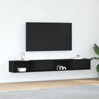 Meuble TV Suspendu Finition Sonoma Gris - 100 cm-Mon Meuble TV-Chêne noir-100 cm-2-18