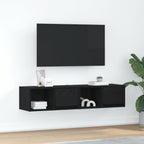 Meuble TV Suspendu Finition Sonoma Gris - 100 cm-Mon Meuble TV-Chêne noir-60 cm-2-46