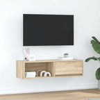 Meuble TV Suspendu Finition Sonoma Gris - 100 cm-Mon Meuble TV-Chêne sonoma-100 cm-1-13