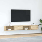 Meuble TV Suspendu Finition Sonoma Gris - 100 cm-Mon Meuble TV-Chêne sonoma-100 cm-2-39