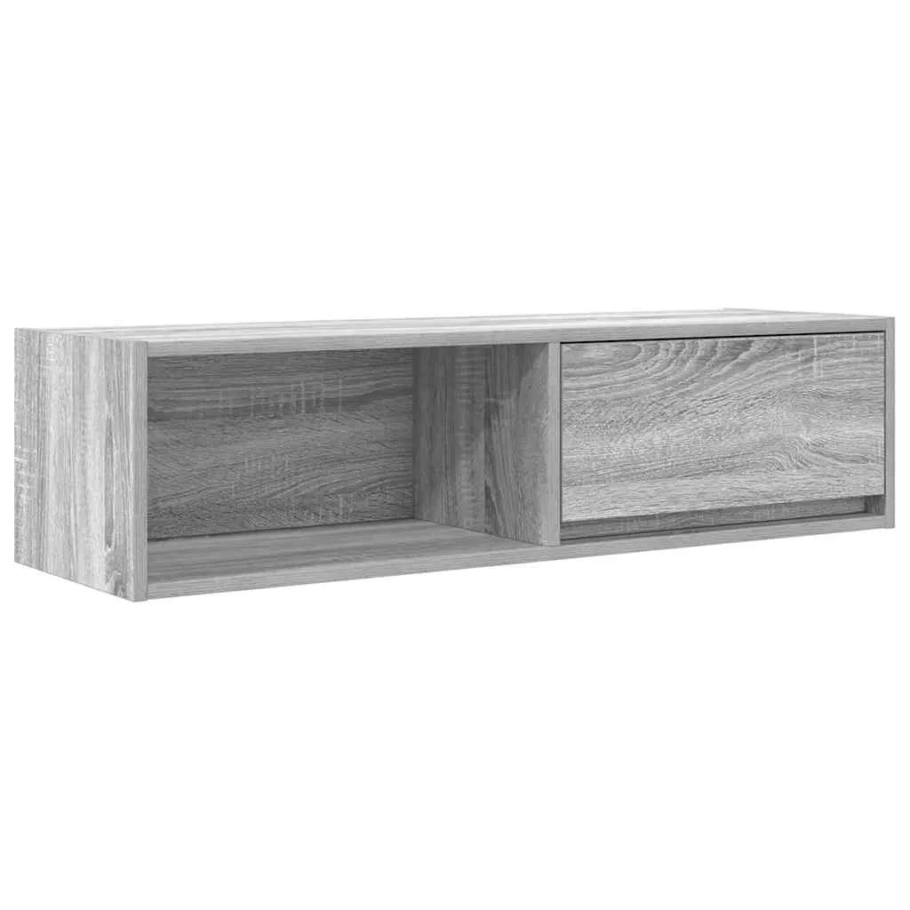 Meuble TV Suspendu Finition Sonoma Gris - 100 cm-Mon Meuble TV-Gris béton-60 cm-1-1