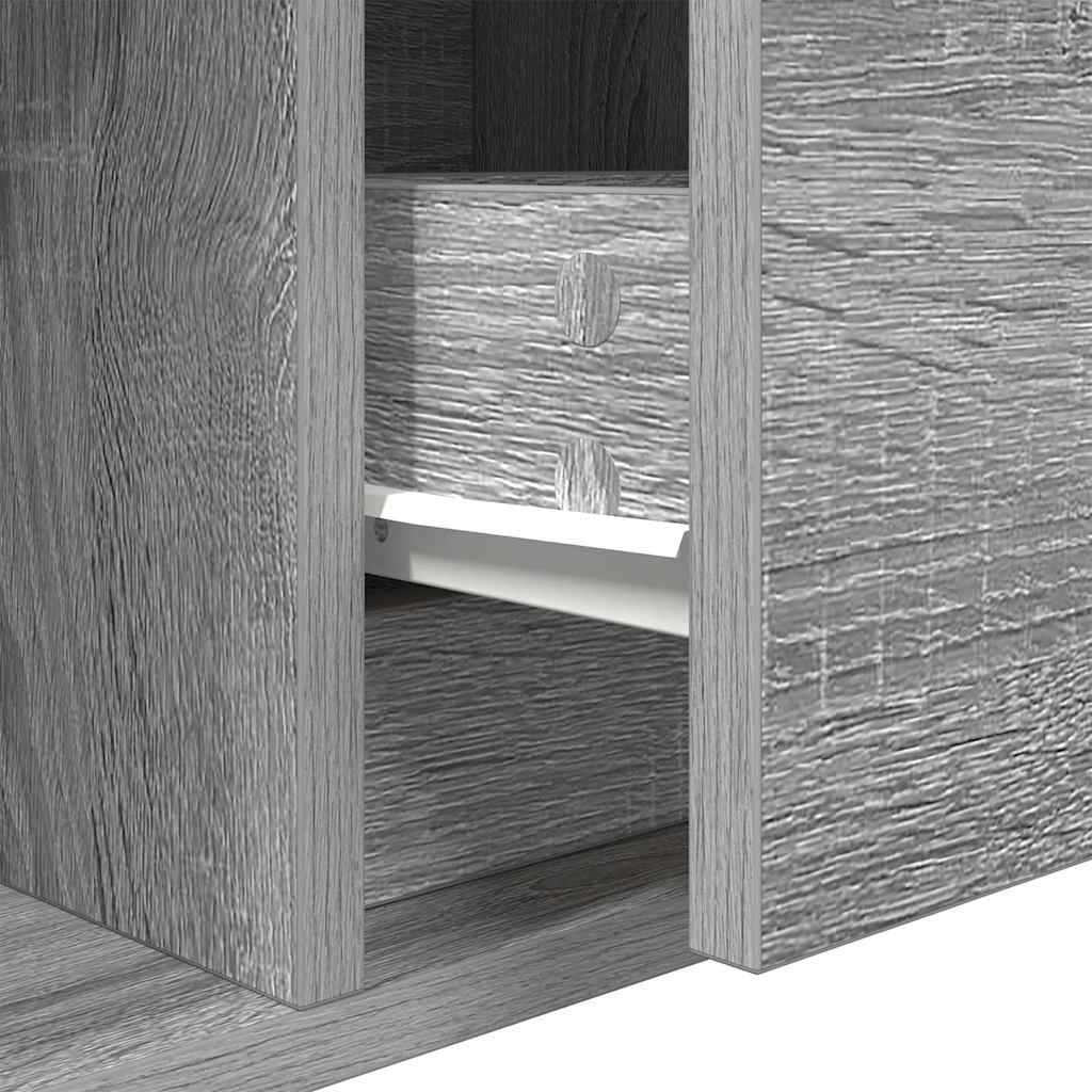 Meuble TV Suspendu Finition Sonoma Gris - 100 cm-Mon Meuble TV-Gris béton-60 cm-1-12